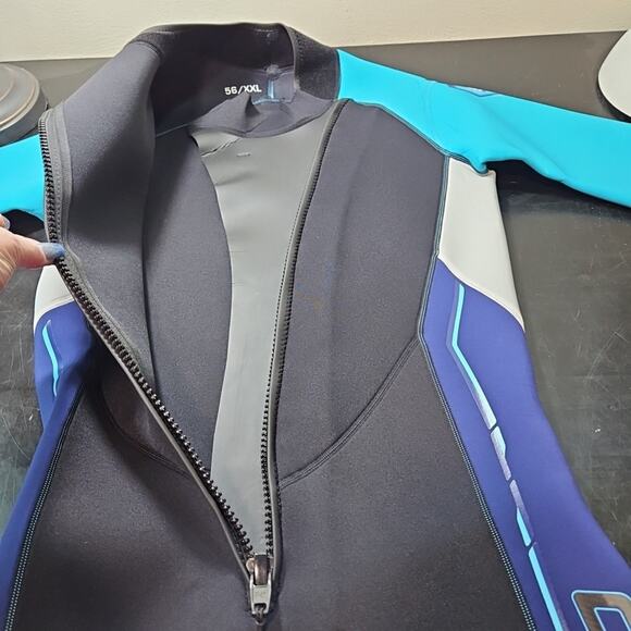 Camaro NWOT Mens XXL Evostretch Voltage Wetsuit Shortie Black Blue Sz 56/XXL - Picture 12 of 16